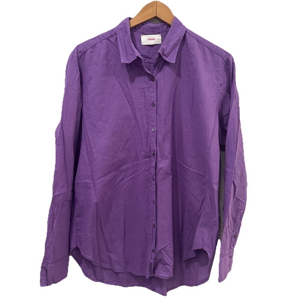 Xirena‎ Men's Purple Casual Button Down Long Sleese Shirt Size Medium